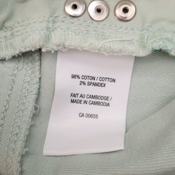 Reitmans Jeans Ladies Size 10 Petite Mint Green Pull On Style Capri Pants - Picture 5 of 11